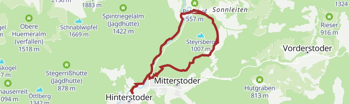 Route map: Poppenberg-Runde (RundWanderWelt Hinterstoder)